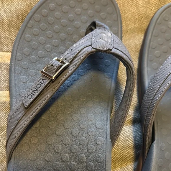 Vionic Blue Sandals with Textured Footbed - Picture 2 of 4